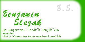 benjamin slezak business card